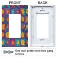thumbnail image 3 of Yayeee Rocker Switch Wall Plate 1-Gang 4.6"x2.9" Home Decorative Outlet Cover, Colorful Checkered Daisy, 3 of 6