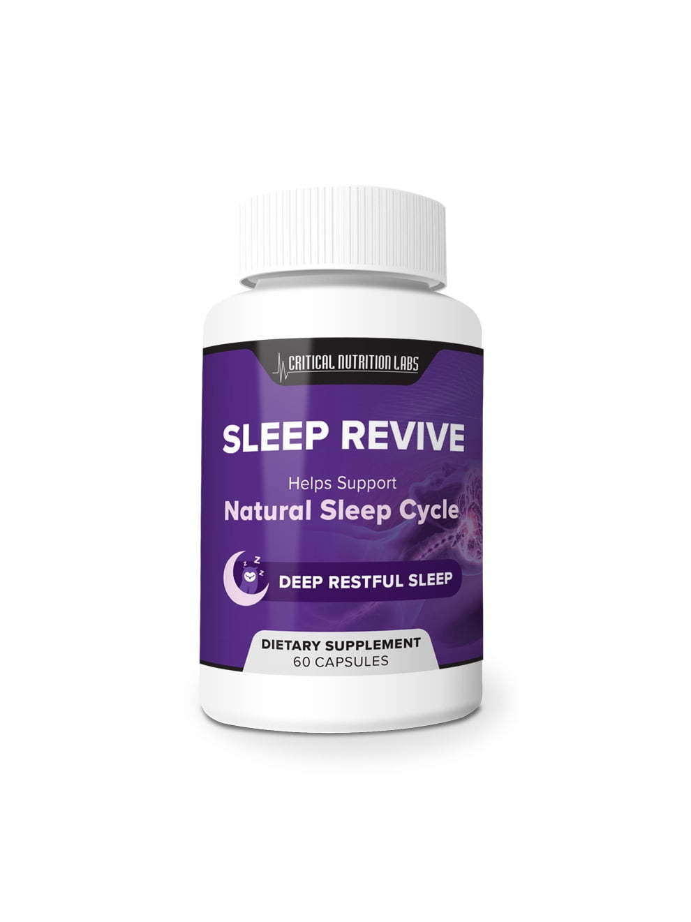 Sleep Revive – Natural Sleep Aid with Magnesium Glycinate, Valerian, L-Theanine, Lemon Balm & Rutaecarpine