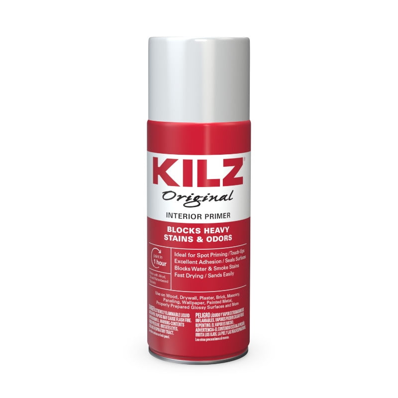 KILZ Original Oil-Based Aerosol Primer, White, Interior Spot Stainblocker and Odor Sealer, 13 oz