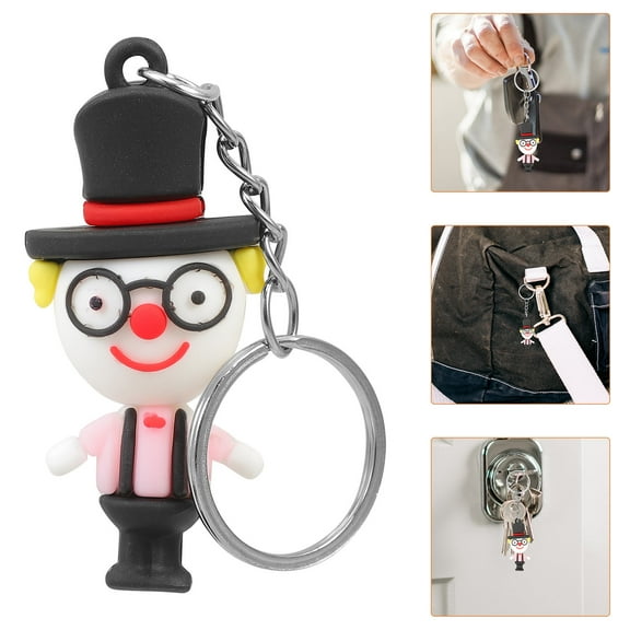 GETAJGHSD Circus Theme Clown Keychain Cute Pendant For Bags Backpack Charm Design Lightweight Wear Resistant For Party