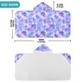 thumbnail image 3 of Toddler Hooded Beach Towel 24x50 Kids Bath Towels Soft Quick Dry for Swim Pool Boys Girls Watercolor Blue Purple Palm Leaves, 3 of 7