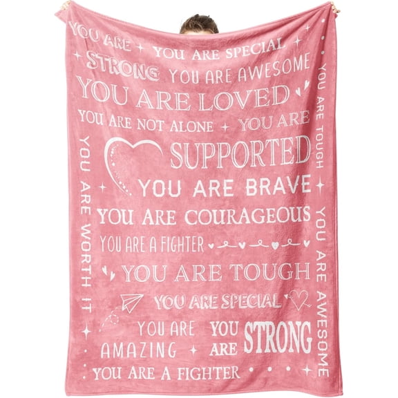 Get Well Soon Gifts for Women- Inspirational Gifts Blanket, Feel Better After Surgery Gifts for Sick Women, Thinking of You Gift for Her Friend Sister Coworker, 60'''' x 50''''
