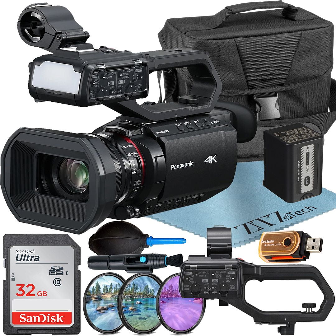 Panasonic HC-X2100 Camcorder UHD 4K with 32GB Memory Card + Case + 3 Pieces Filter Kit + ZeeTech Accessory Bundle (International Version)