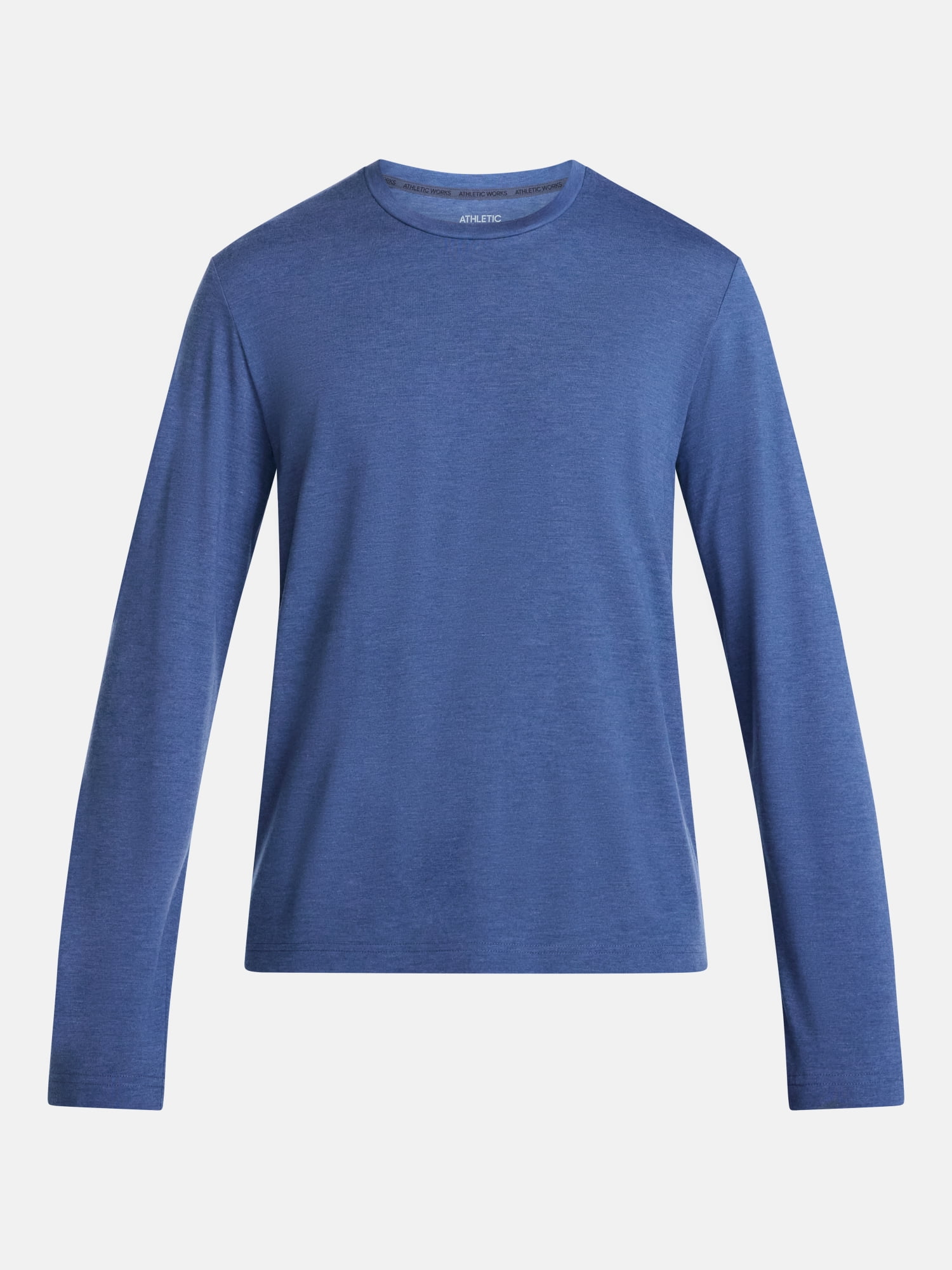Athletic Works Men's and Big & Tall Men's Tri-Blend Tee with Long Sleeves, Sizes XS-4XLT