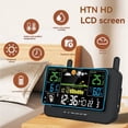 thumbnail image 4 of Color Screen Digital Weather Station Sunrise and Sunset Thermometer Hygrometer with Wireless Outdoor Sensor US Plug B,1 x Weather clock host 1 x Transmitter 1 x Adapter,White, 4 of 8