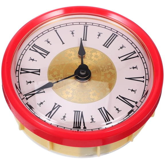 FRCOLOR Mini Clock Insert for Crafts, Small Roman Numeral Clock Insert, Perfect for Custom Clock Making