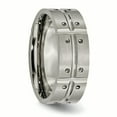 thumbnail image 4 of Titanium 8mm Brushed and Polished Band Ring 10 Size, 4 of 6