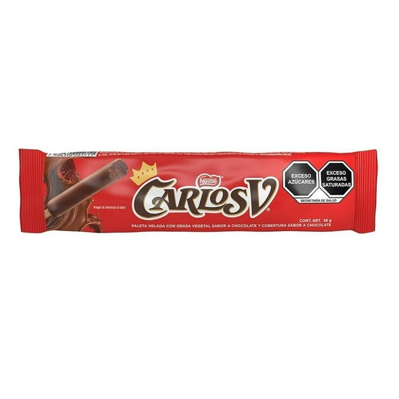 Paleta helada Carlos V Nestlé sabor chocolate 38 g