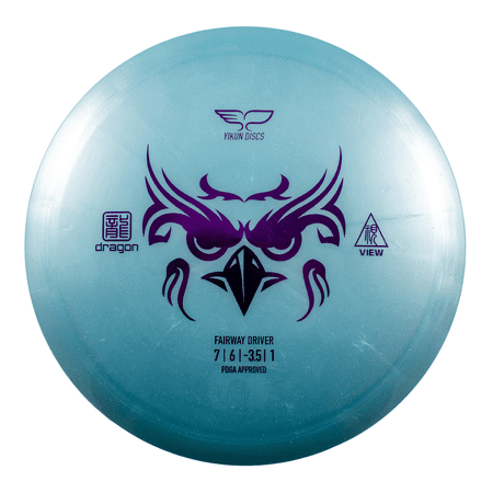 Yikun Discs View - Beginner Disc Golf Fairway Driver - Durable Dragon Line Plastic (Blue)