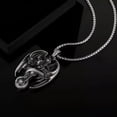 thumbnail image 3 of GKNET Punk Gothic Skull Dragon Winged Cross Pendant Necklace Men's Delicate Jewelry Chain 24", 3 of 5