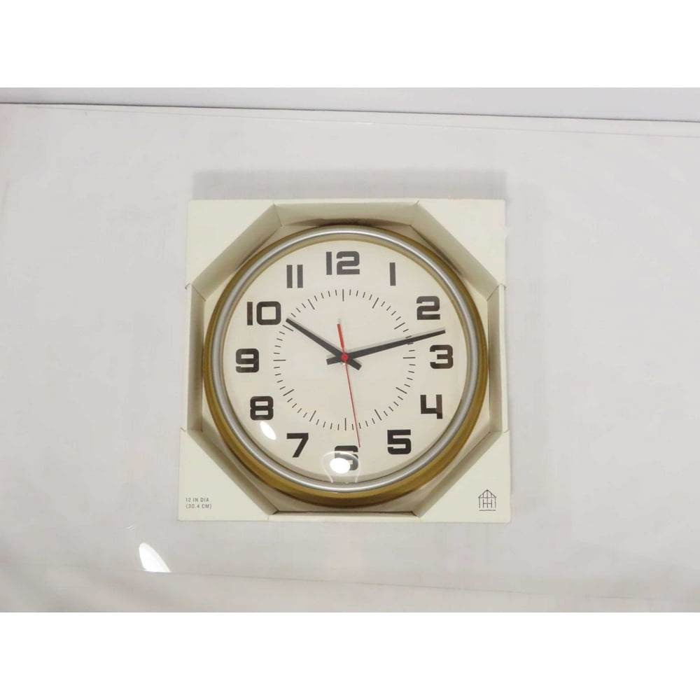 Hearth & Hand with Magnolia Analog Wall Clock Yellow Round 12 inches