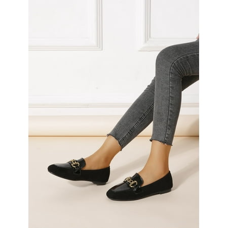 

Minimalist Chain Decor Loafers Women‘s Footwear