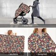 thumbnail image 7 of Honeii rock record music Skull print 2-in-1 baby car seat canopy doubles as a nursing cover, fitting both genders & measuring 39x27.5in, 7 of 7
