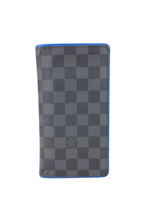 Pre-Owned Louis Vuitton Brazza Damier Graphite Bifold Wallet Black