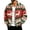 Khaki, variant on Christmas Corduroy Zip Up Jacket for Men Long Sleeve Stand Coller Sweatshirts Xmas Funny Print Loose Fit Overshirts with Pockets Outerwear for Daily Wear