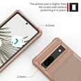 thumbnail image 4 of Feishell for Google Pixel 7A Wallet Case, with ID&Credit Card Holder Slots Pockets Wallet Back Cover Stand Flip Folio Leather Magnetic Absorption Cover For  Google Pixel 7A,
Rosegold, 4 of 5