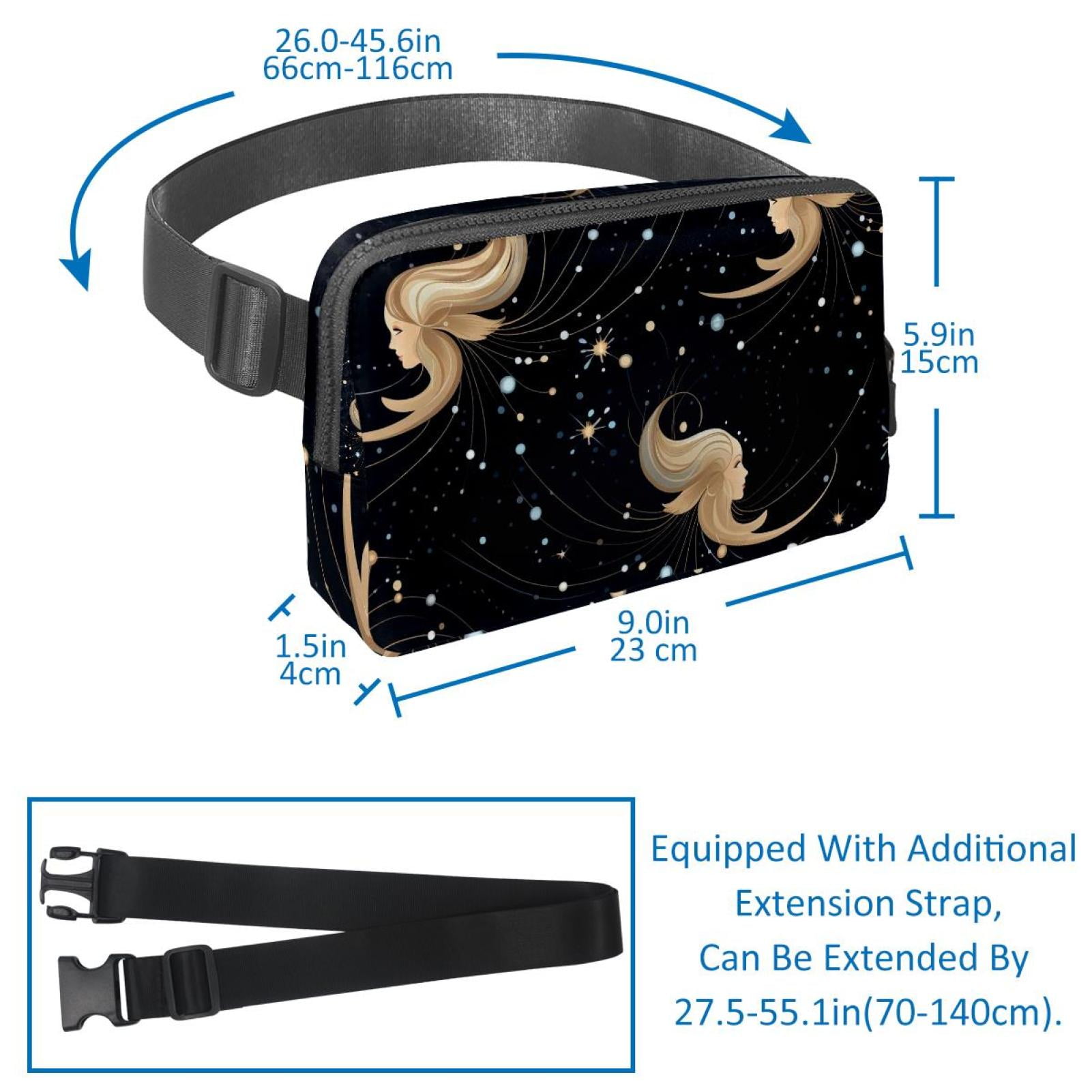 Virgo Lightweight Adjustable Running Belt Bag Fanny Pack Waist Pack with Extension Strap Unisex