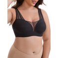 thumbnail image 4 of INSPIRE CHIC Women's Mesh Wireless Push Up Minimizers Wide Straps V-Neck Lightweight Breathable Seamless Soft Bras M Black, 4 of 4