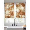 thumbnail image 2 of Brown Ombre Sheer Curtains 45 Inch Length 2 Panels Set, Gradient Abstract Art Vintage Voile Window Treatment Rod Pocket Small Kitchen Curtains Drapes for Bedroom 52"x45"x2, 2 of 7