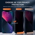 thumbnail image 3 of 3- Pack ( iPhone 13 mini ) Privacy Tempered Glass Screen Protector, 360 Protection, 9H Hardness, Anti-Shatter, Anti-Spy, Full Coverage, 3 of 12