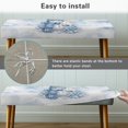 thumbnail image 6 of Psesaysky Snowman Rabbit Print Bench Seat Protector, Polyester Spandex Fabric Removable Durable Rectangle Bench Cover for Patio and Hotel, 6 of 9