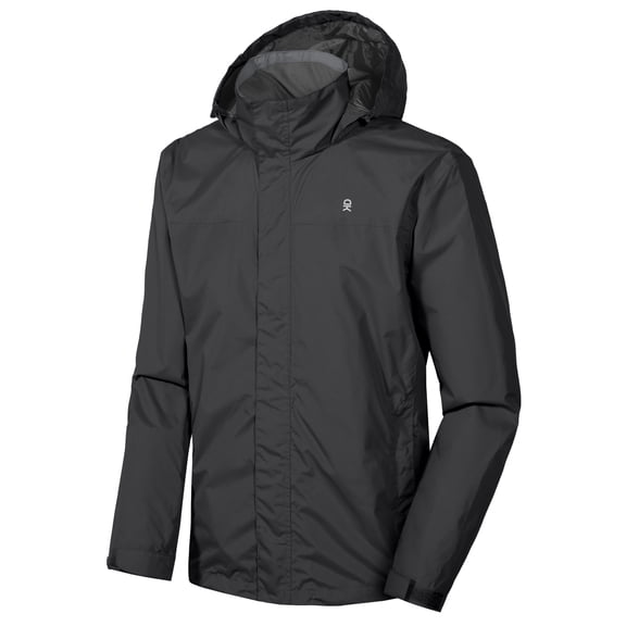 Womens Waterproof Rain Jacket, Lightweight Windproof for Hiking Travel Black 2XL