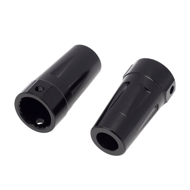 Vogacara Paquete de 2 adaptadores de eje Cubierta de ejes traseros a prueba de terremotos Carcasa de respaldo de diseño único anticolisión para autos Kits de construcción modelo Negro Vogacara FN001700-01