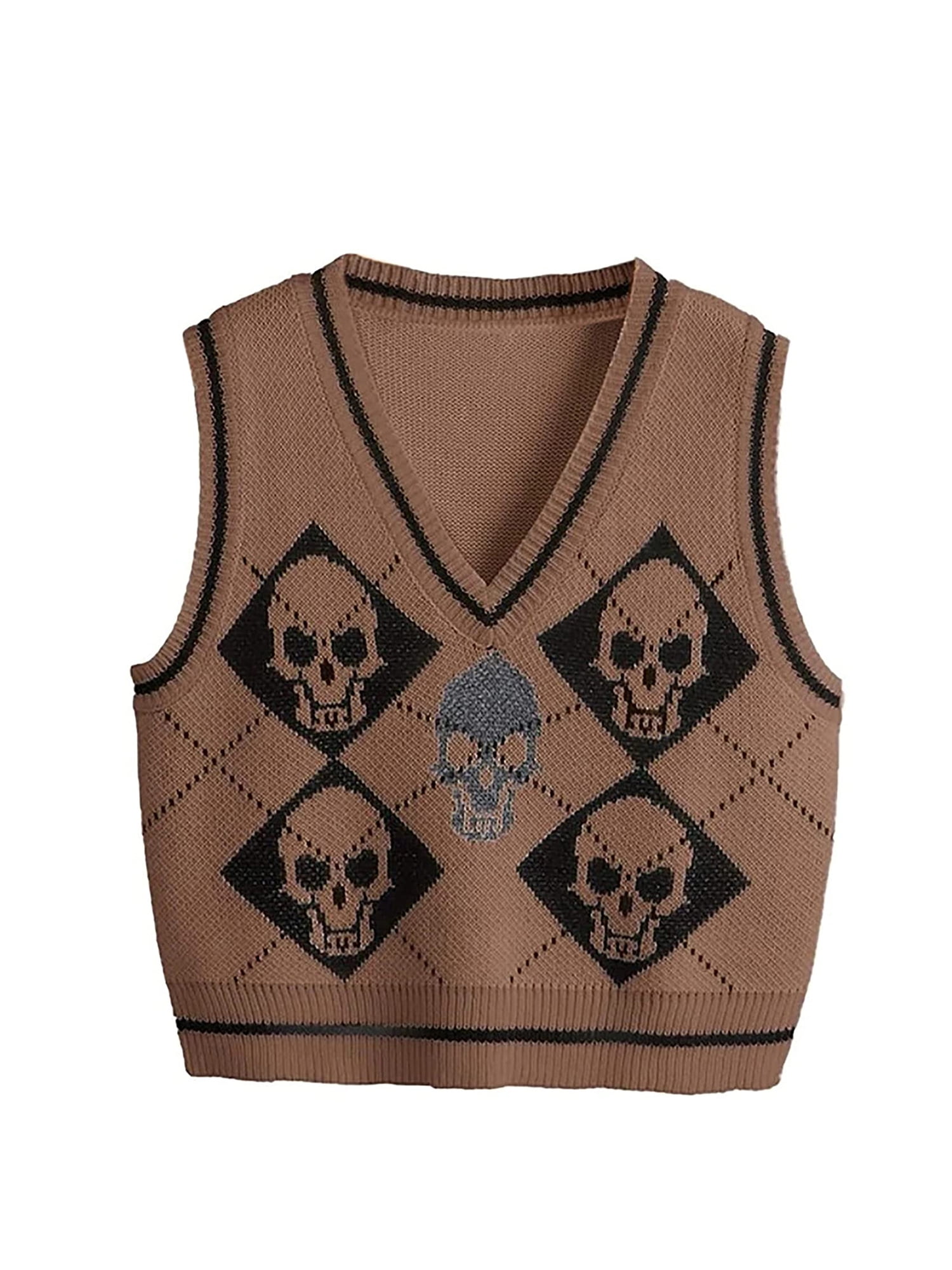Y2K Sweater Gothic Knit Vest Hollow 