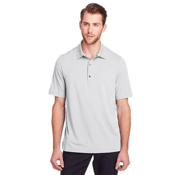 North End NE100 Men's JAQ Snap-Up Stretch Performance Polo-Platinum-S