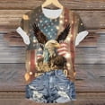 thumbnail image 7 of Leey-World 250 Anniversary USA 250th American Flag Patriotic 250 Years T-Shirt Usa Shirt Women(Coffee,2XL), 7 of 7