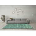 thumbnail image 3 of Ahgly Company Indoor Round Abstract Light Blue Modern Area Rugs, 5' Round, 3 of 4