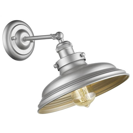 

CHLOE Lighting SAMUEL Industrial-style 1 Light Silver Painted Indoor Wall Sconce 10 Wide