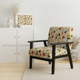 thumbnail image 2 of Designart "Soft Color Leaves Tropical Pattern I" Upholstered Tropical Accent Chair and Tropical Arm Chair - Multiple Color & Pattern, 2 of 7