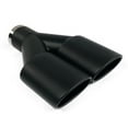 thumbnail image 4 of Exhaust Tip 2.25 In Inlet Dual 3.00 Oval X 2.50 High Outlets 9.75 In Long Resonated Black HT Stainless Wesdon Exhaust Tip, 4 of 8