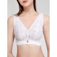 thumbnail image 2 of Sujetador de encaje transparente para mujer, sin aros, fino, talla grande, 2 of 8