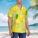 thumbnail image 3 of Fotbe Bright Lemons Camisa Hawaiana para Hombre Unisex – Camisa Casual de Verano con Botones de Manga Corta de Algodón y Lino,Small, 3 of 7