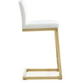 thumbnail image 4 of TOV Furniture Parma White Vegan Leather Counter Stool with Gold Legs - Set of 2, 4 of 10