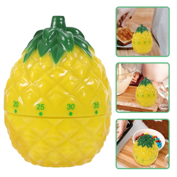UPOUART Mechanical Kitchen Timer Yellow Portable Baking Timer for Home Cooking Time Management Reminder