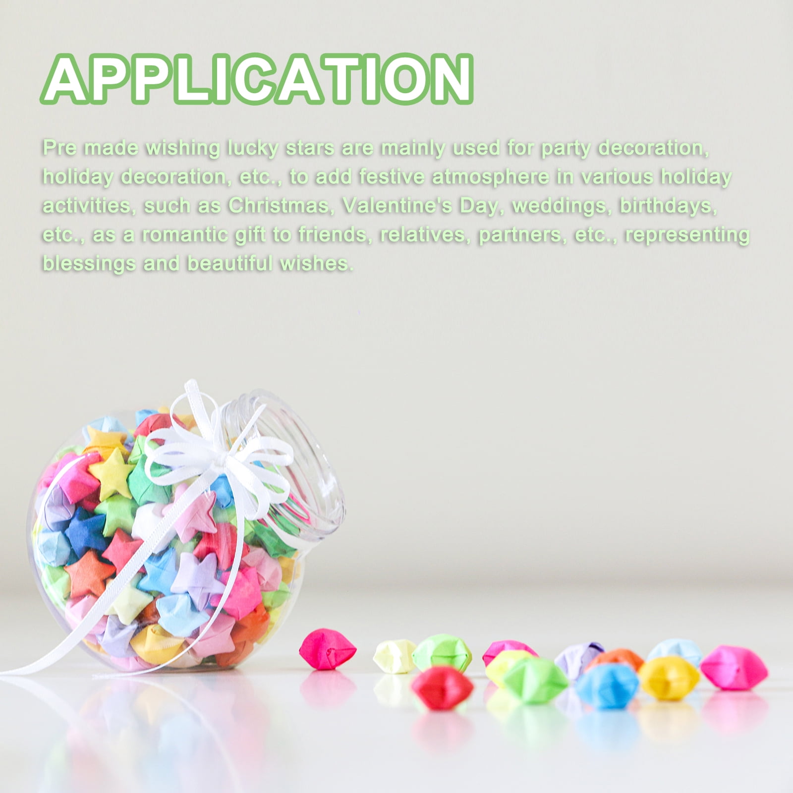 952pcs Pre-made Origami Lucky Stars Paper Wishing Star for Best Wish Christmas, 7 Colors