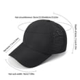 thumbnail image 4 of Lispipm Breathable Mesh Baseball Caps for Women Men Lightweight Trucker Hats Outdoor Sports Sun Caps with Ponytail Hole White, 4 of 4