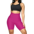 thumbnail image 2 of AWXNJUX Summer Leggings Women Stretch Bike Shorts Workout Short Mini High Waist Shorts Gym Sports Pants Dressy Leggings for Women Womens Tights and Leggings (Hot Pink,M), 2 of 6