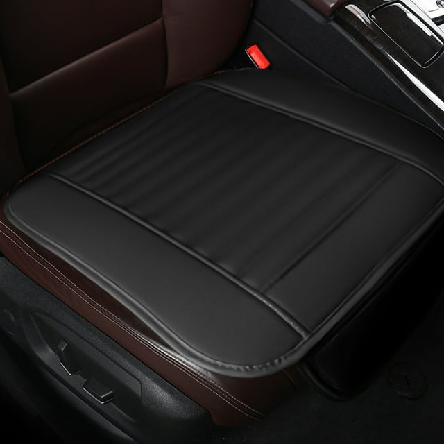 Funda universal para asiento delantero de coche, de piel transpirable, con almohadilla para el asiento. Protectores de piel sintética para asientos de vehículos universales.