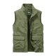 thumbnail image 4 of Ceisia Men's Relaxed Fit Multi-Pocket Utility Vest - Stand-Up Collar Zip Front Army Green M Gifts, 4 of 7