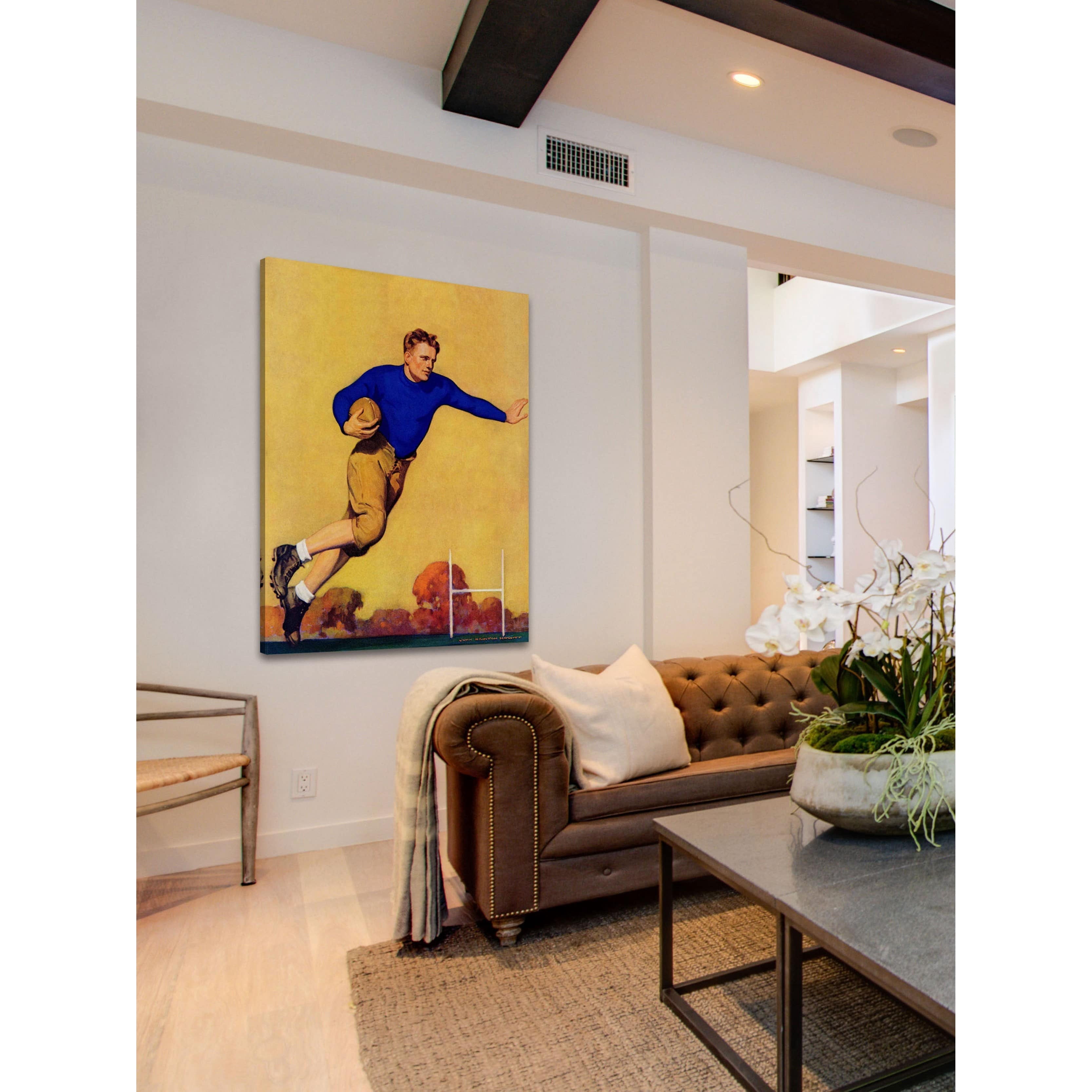 Marmont Hill Football Player by John Newton Howitt Painting Print on Canvas