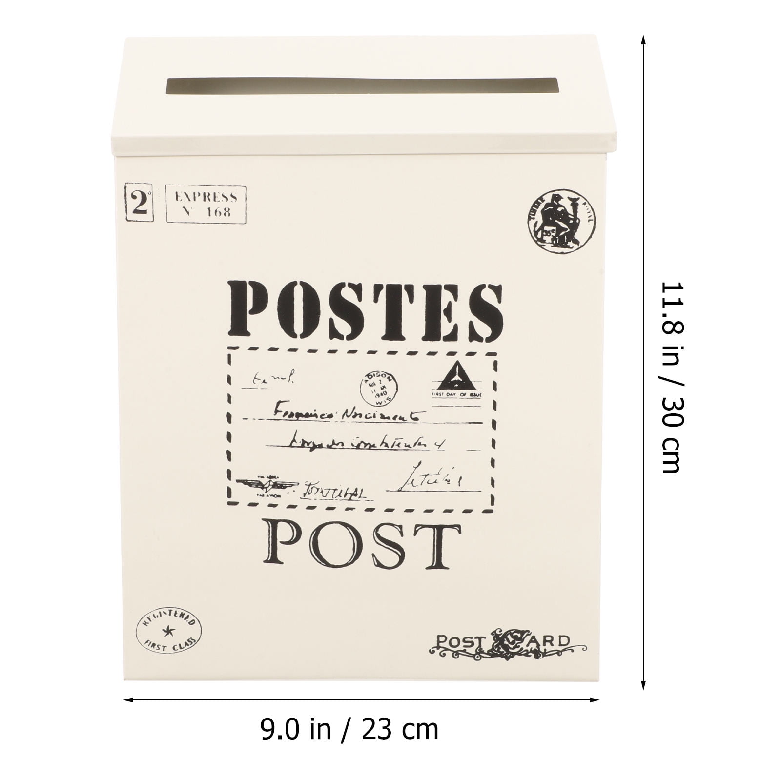 GOOHOCHY Vintage Letter Box 1Set Beige Wall Mount Post Box For Home Decoration Gift Recipients