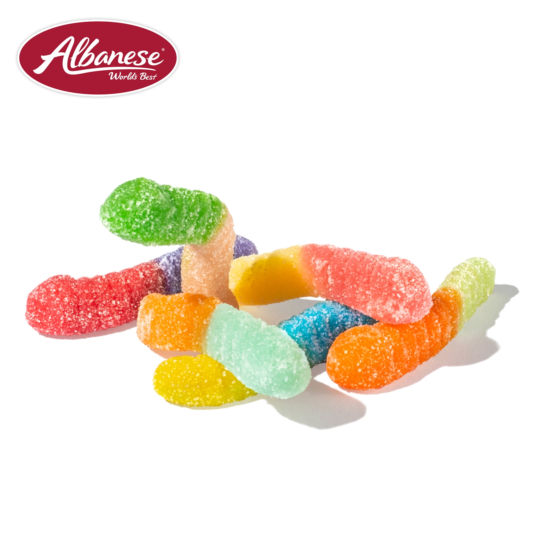 Albanese World's Best Sour 12 Flavor Mini Gummi Worms Gluten Free, 3.2oz