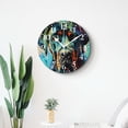 thumbnail image 4 of 16 Inch Wall Clock Battery Operated Silent Clock Decorative for Office, Kitchen, Outdoor, Living Room，Colorful Cute Dogs Pets Cute, 4 of 4