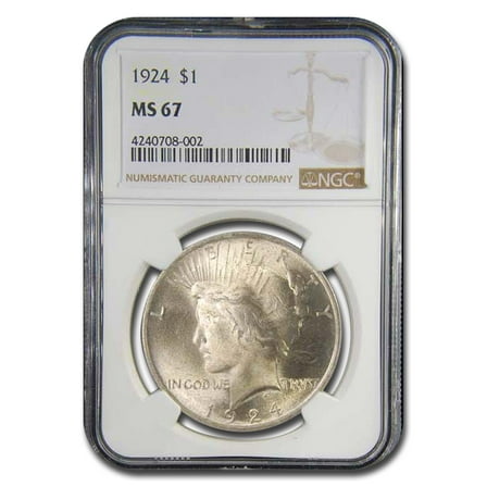 1924 Peace Dollar MS-67 NGC