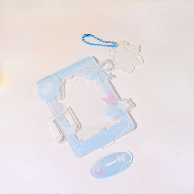 7.62cm Marco De Fotos Acrílico Soporte De Tarjeta Dulce Y Fresco Para Kpop Idol Photocard Protector Decor Escritorio De Pantalla De Pie