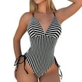 thumbnail image 3 of Sngxgn Swimsuits for Women Modest Tummy Control Swimdress Vintage Bathing Suits Swimwear(Black,XL), 3 of 9